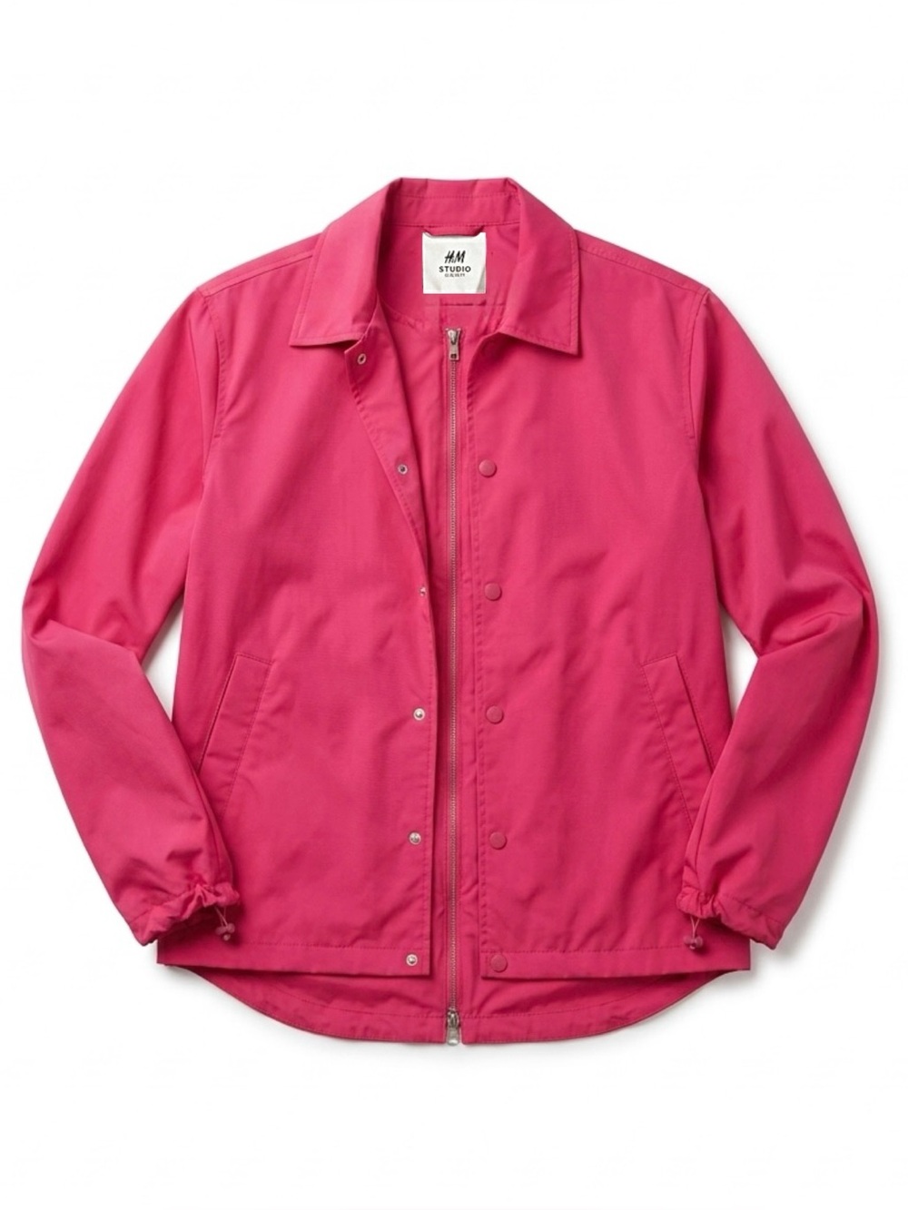 🄷&🄼 Studio nylon Jacket with unique design zipper and Snap Front Jacket Size M